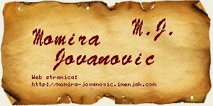 Momira Jovanović vizit kartica